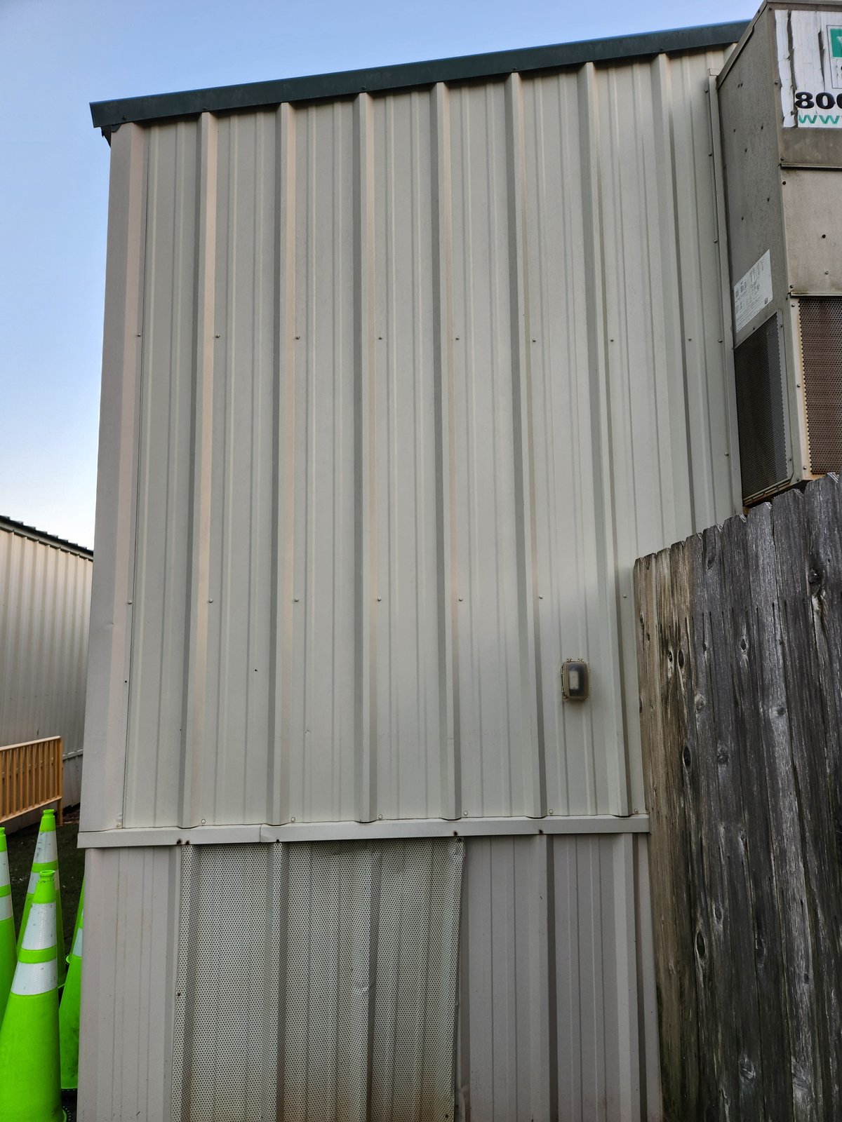 Portable building side angle after cleaning